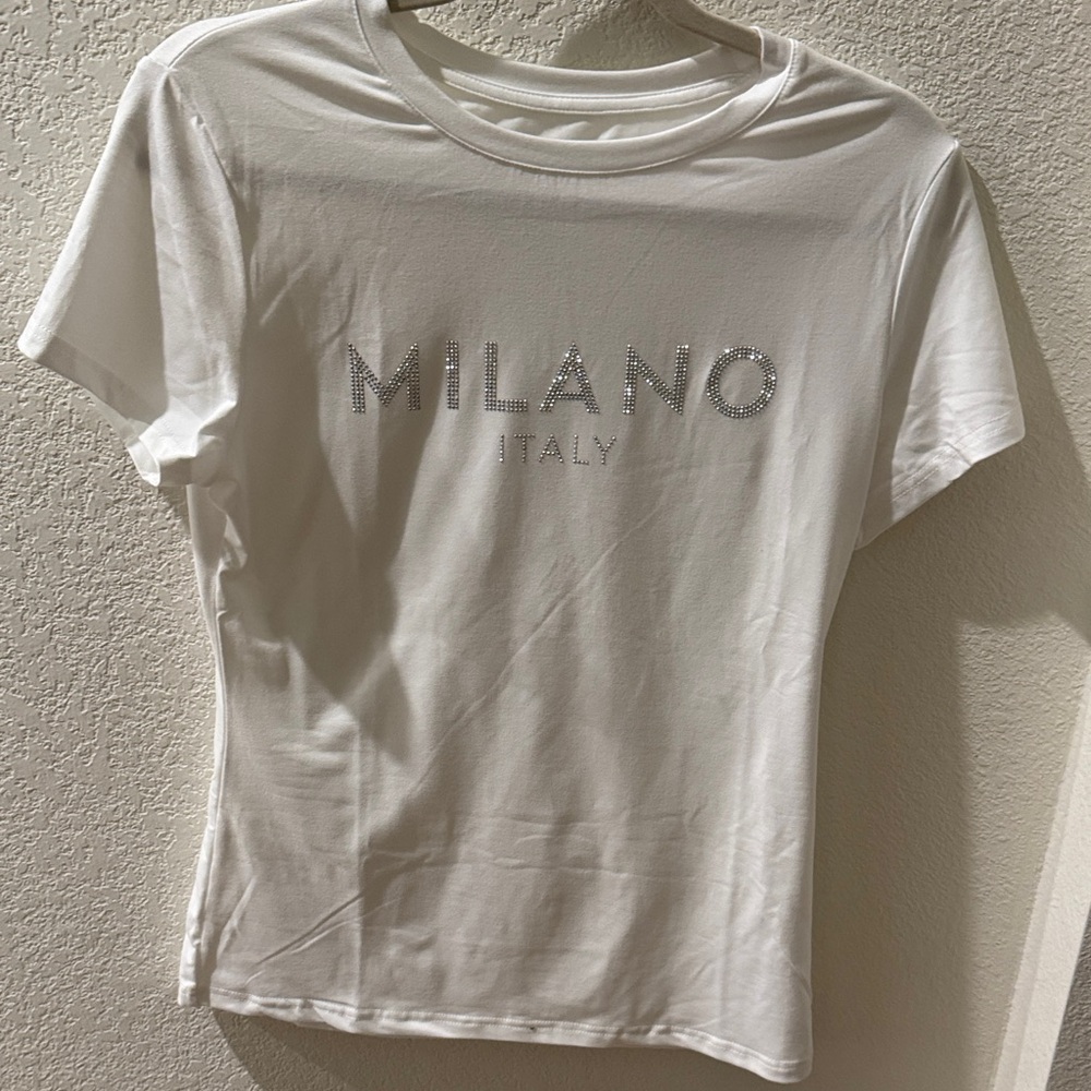 SHEIN White Milano Graphic Tee